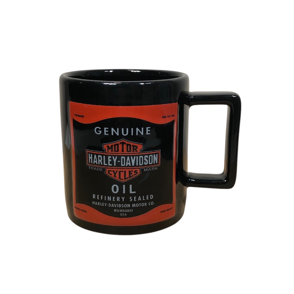 Harley-Davidson 2010 Black and Orange Collectible 3D Oil Can Coffee Mug